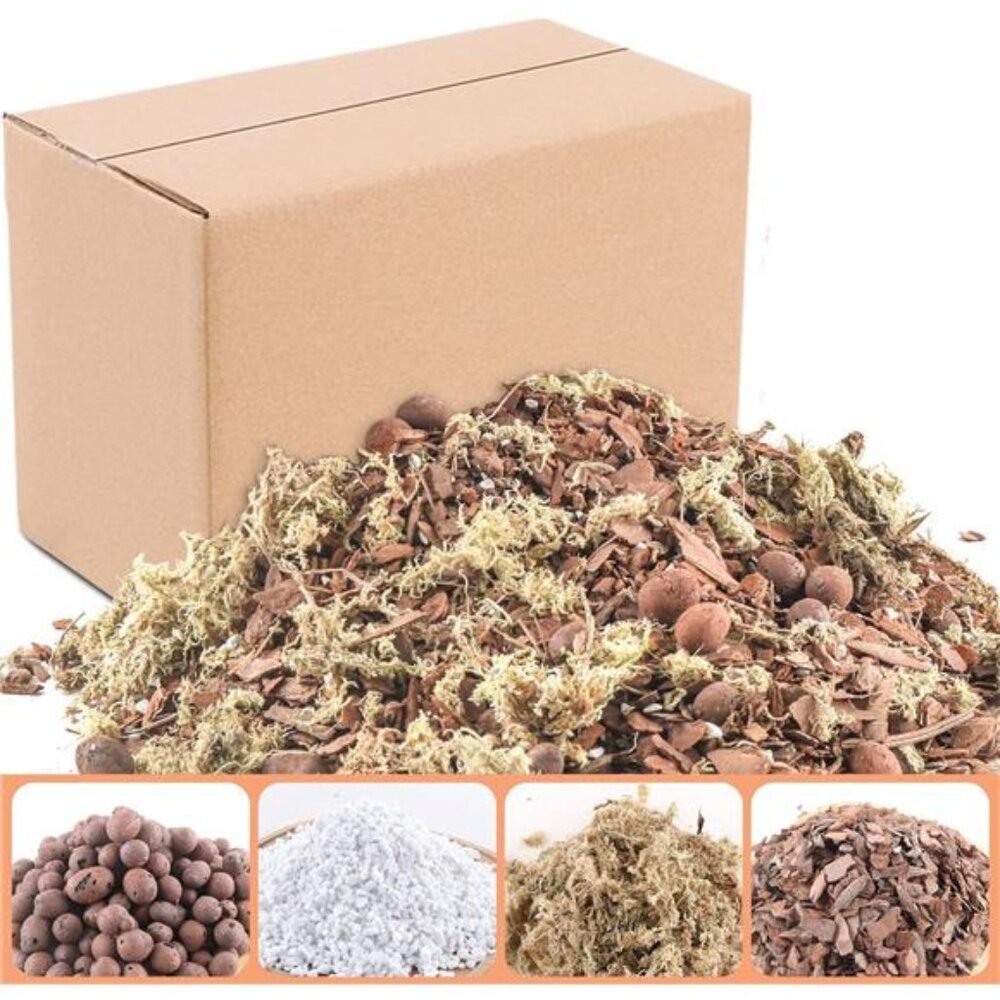 Orchid Bark Potting Mix 3Quart, Mix Pine Bark, Organic Perlite, Sphagnum Moss